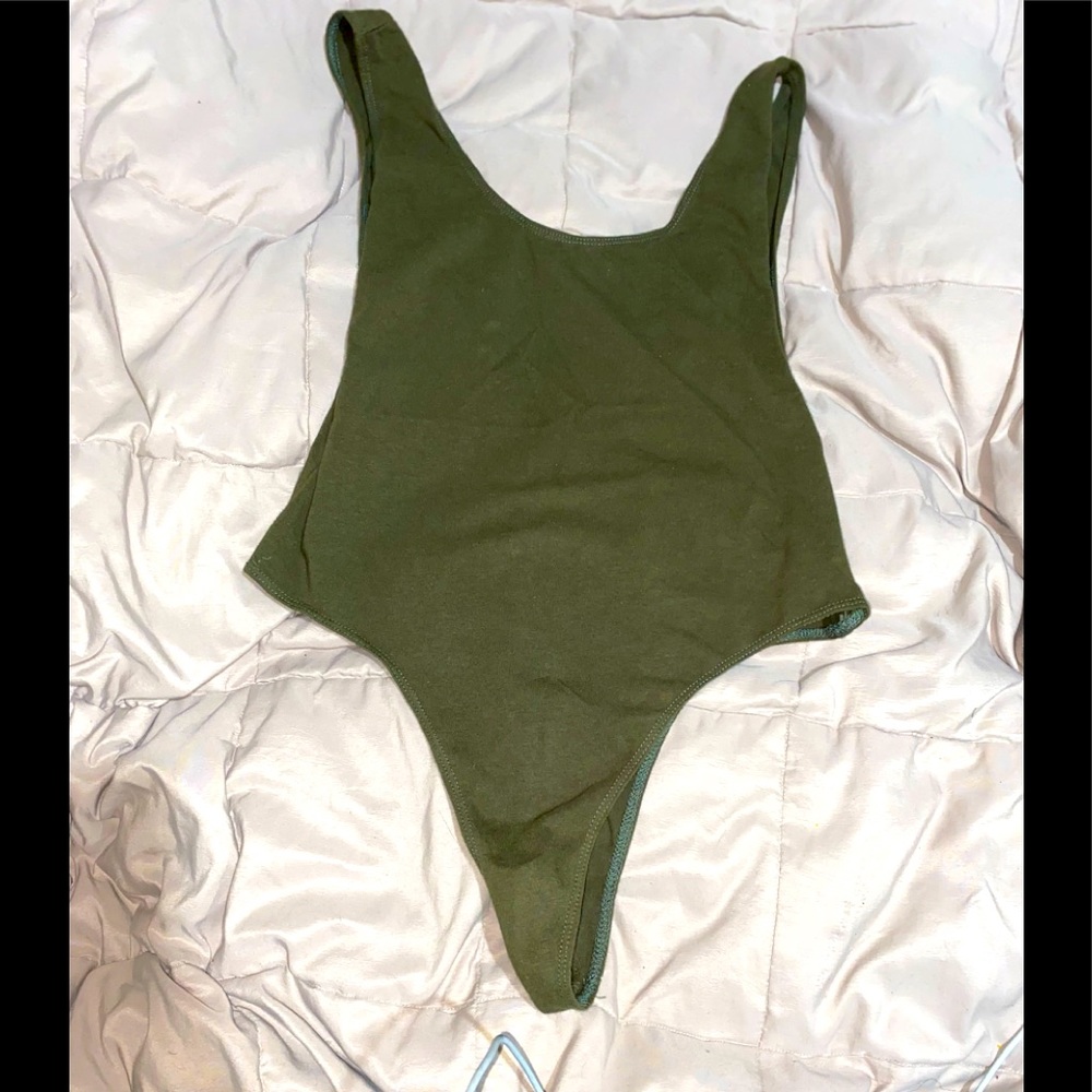Olive Green  Leotard BodySuit
